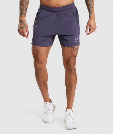 Men's Gymshark Apex 5" Perform Shorts Purple | NZ 3VUCTJ